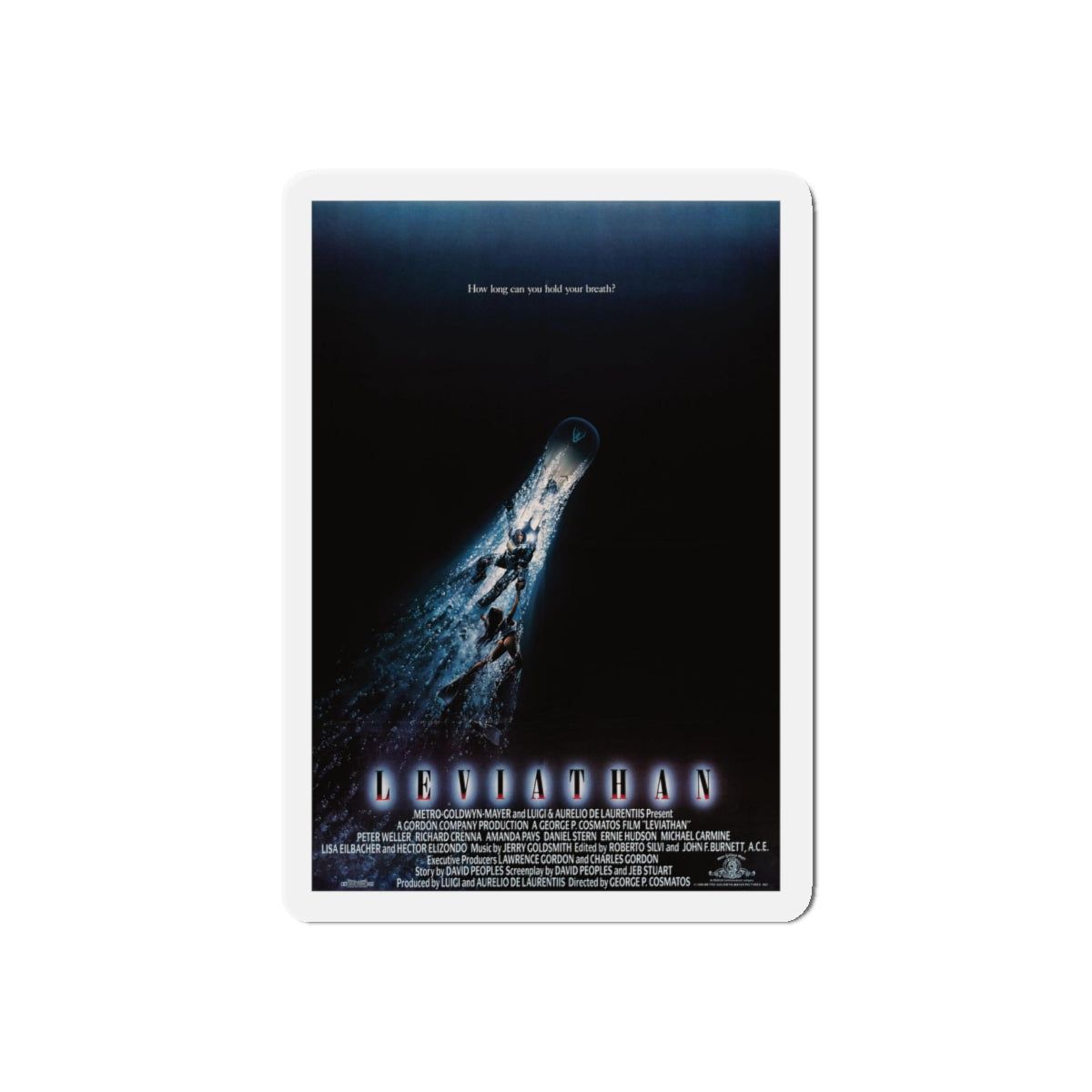 LEVIATHAN 1989 Movie Poster - Refrigerator Magnet-4" x 4"-Die-Cut-1 pc-The Sticker Space