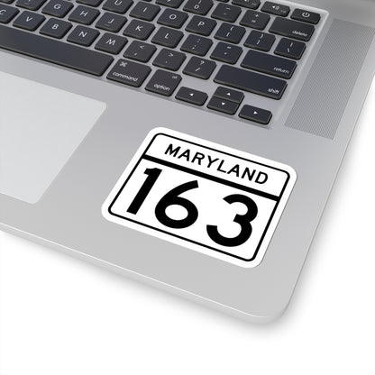 MD Route 163 (Maryland) (Road Sign) STICKER Vinyl Kiss-Cut Decal