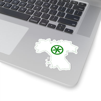 Flag map of Padania (Italy) STICKER Vinyl Kiss-Cut Decal