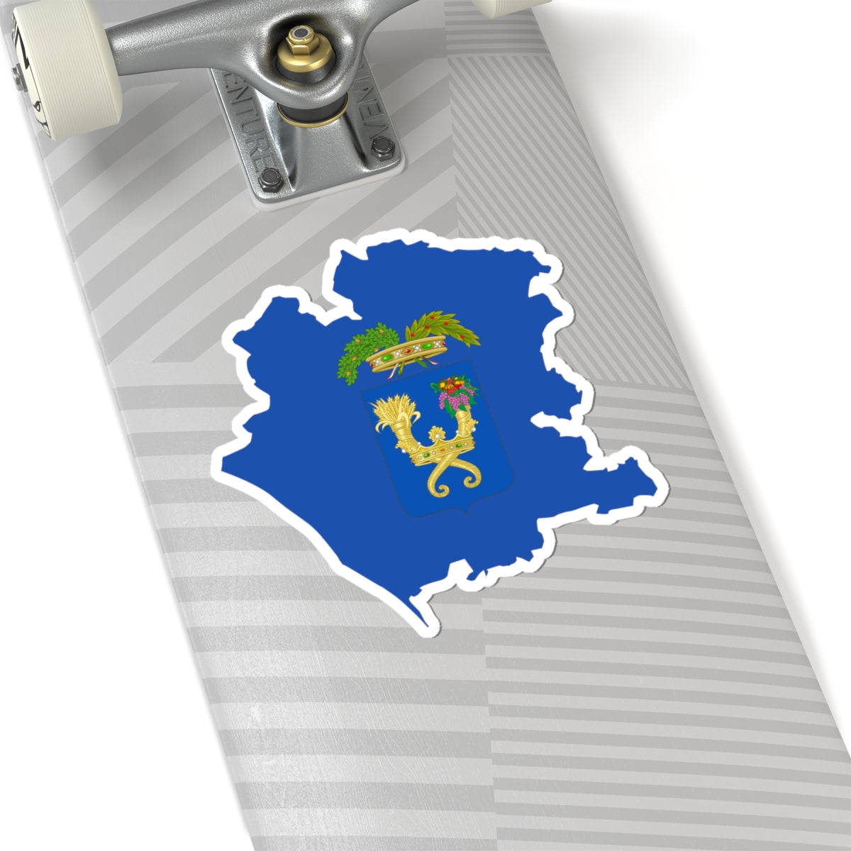 Flag map of the Province of Caserta (Italy) STICKER Vinyl Kiss-Cut Decal