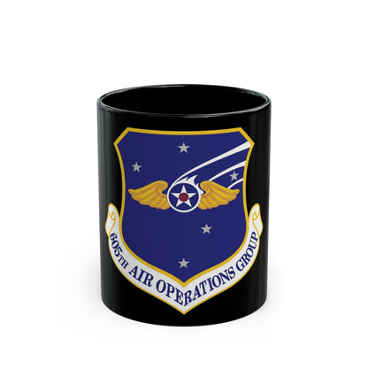 605th Air Operations Group (U.S. Air Force) Black Coffee Mug-11oz-The Sticker Space