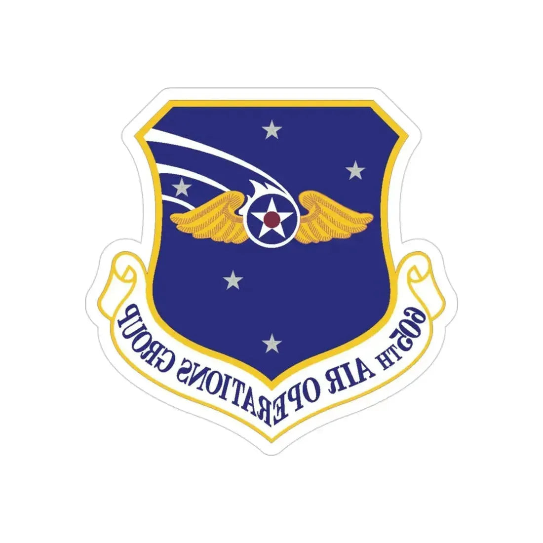 605th Air Operations Group (U.S. Air Force) REVERSE PRINT Transparent Die-Cut STICKER - The Sticker Space