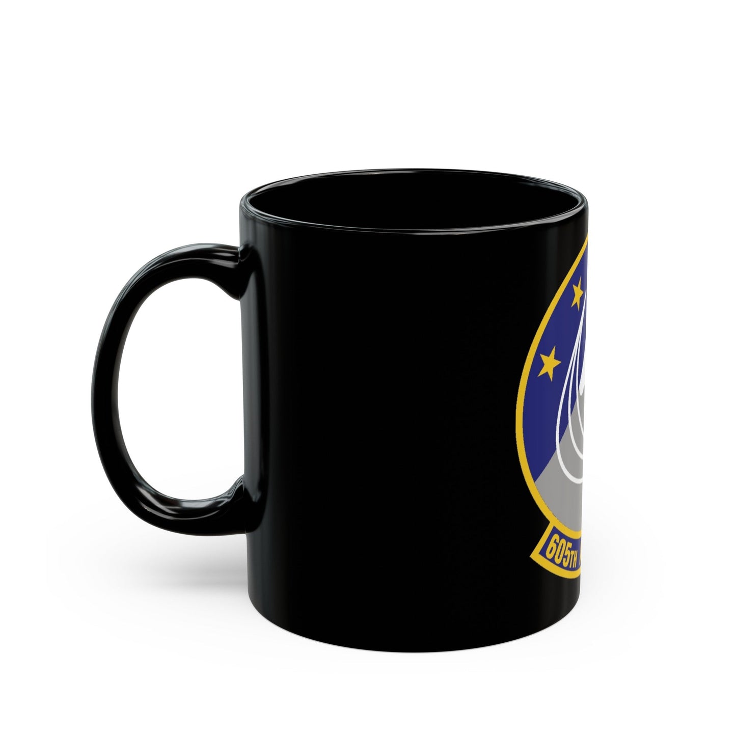 605th Air Operations Squadron (U.S. Air Force) Black Coffee Mug-The Sticker Space