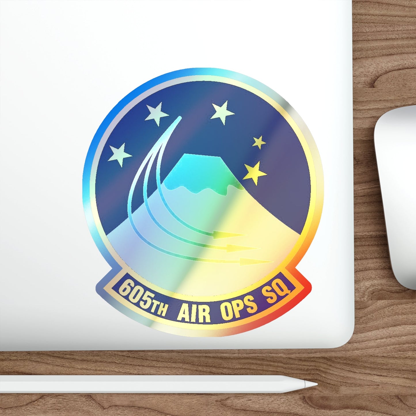 605th Air Operations Squadron (U.S. Air Force) Holographic STICKER Die-Cut Vinyl Decal-The Sticker Space