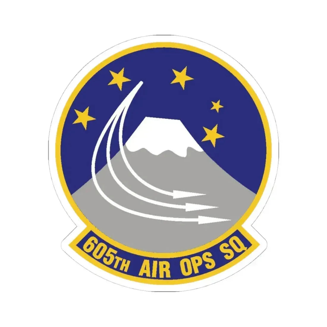 605th Air Operations Squadron (U.S. Air Force) STICKER Vinyl Kiss-Cut Decal 4 Inch White - The Sticker Space