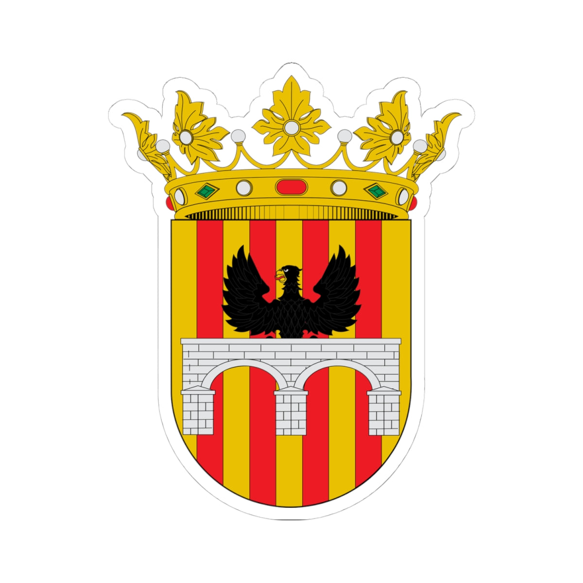 Escudo de Ariza (Spain) (Coat of Arms) STICKER Vinyl Kiss-Cut Decal