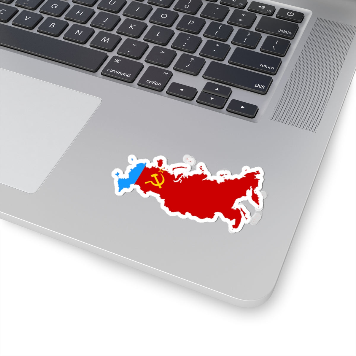 Flag map of the Russian SFSR 1954 (Russia) STICKER Vinyl Kiss-Cut Decal