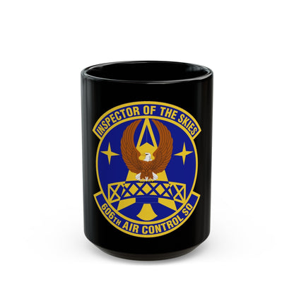 606th Air Control Squadron (U.S. Air Force) Black Coffee Mug-15oz-The Sticker Space