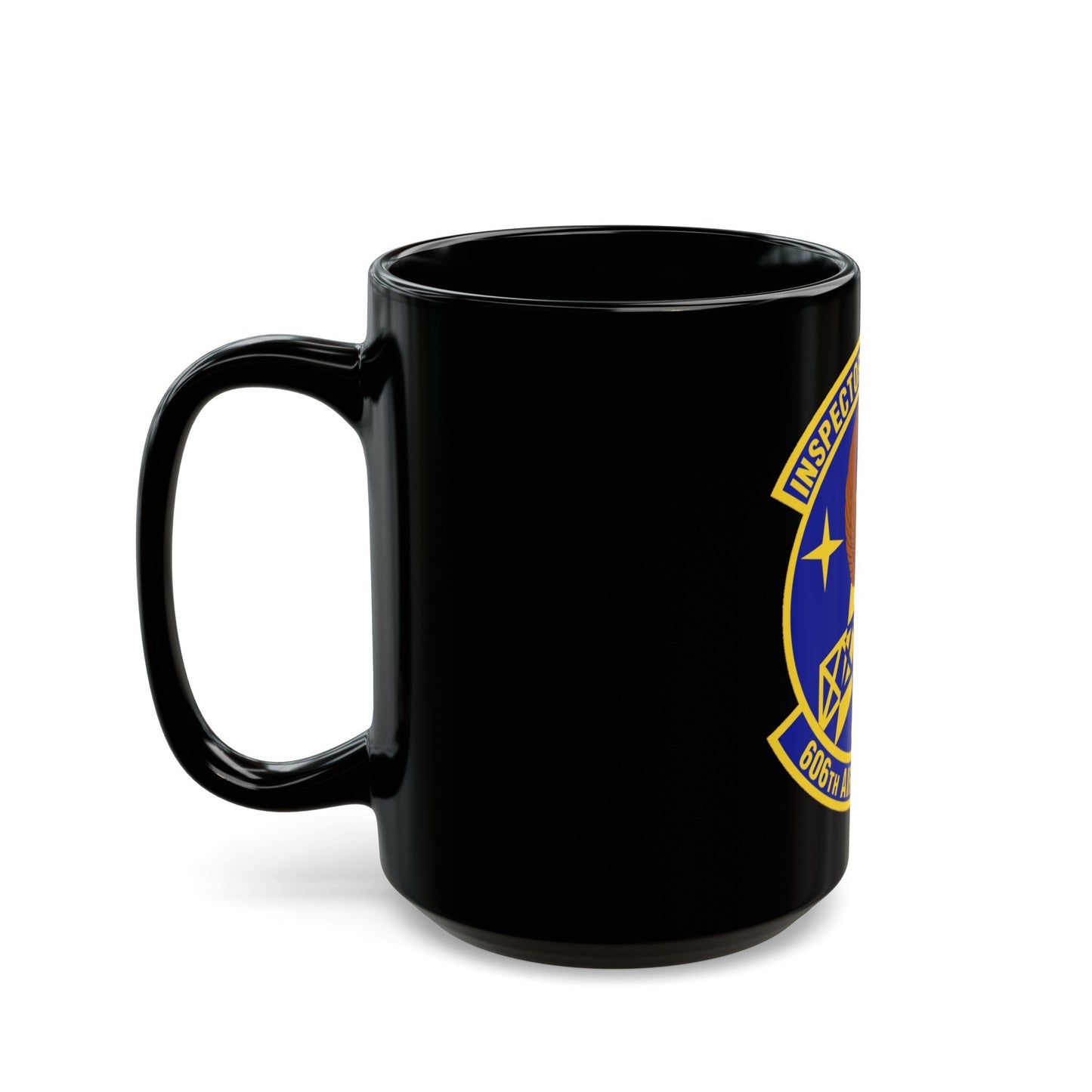 606th Air Control Squadron (U.S. Air Force) Black Coffee Mug-The Sticker Space