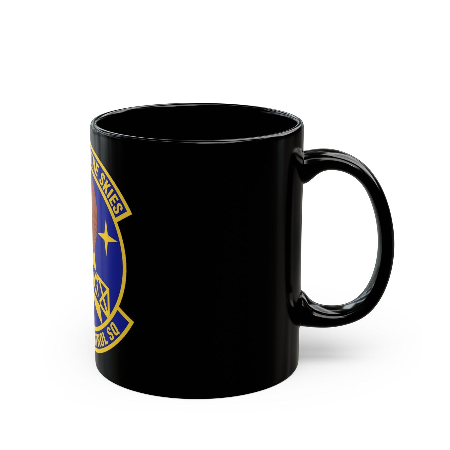 606th Air Control Squadron (U.S. Air Force) Black Coffee Mug-The Sticker Space