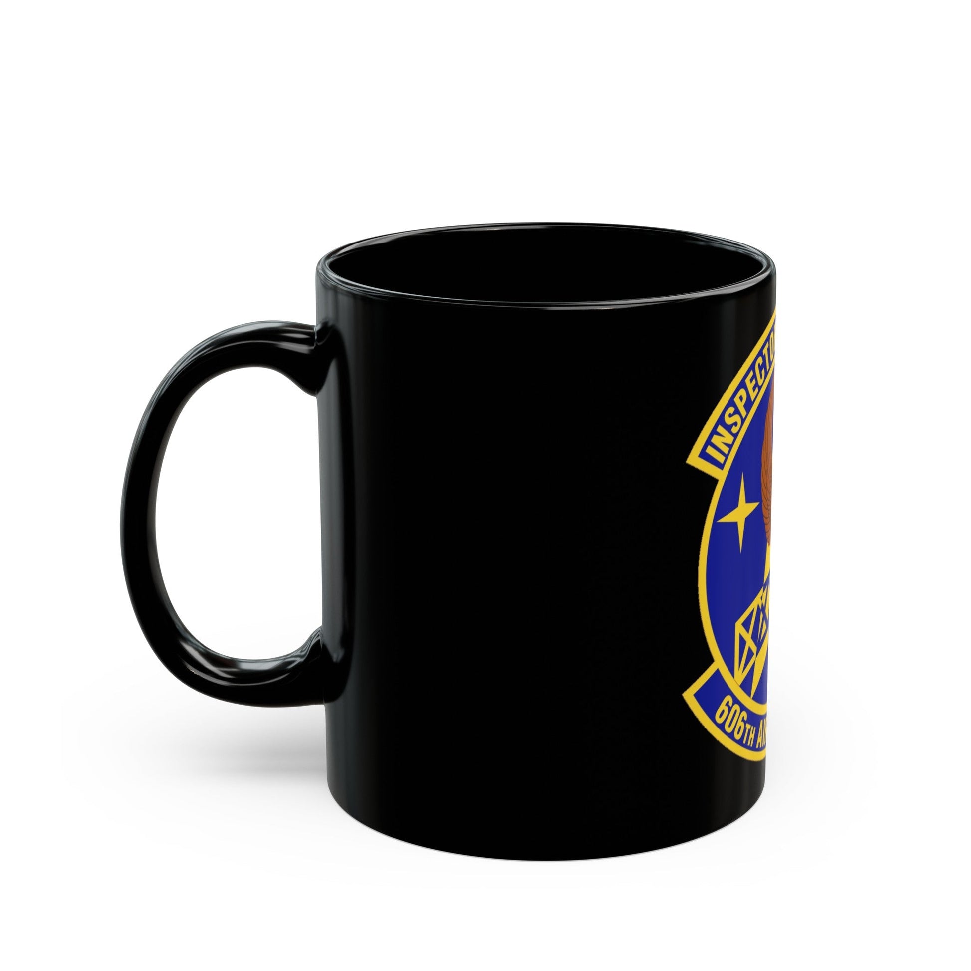 606th Air Control Squadron (U.S. Air Force) Black Coffee Mug-The Sticker Space