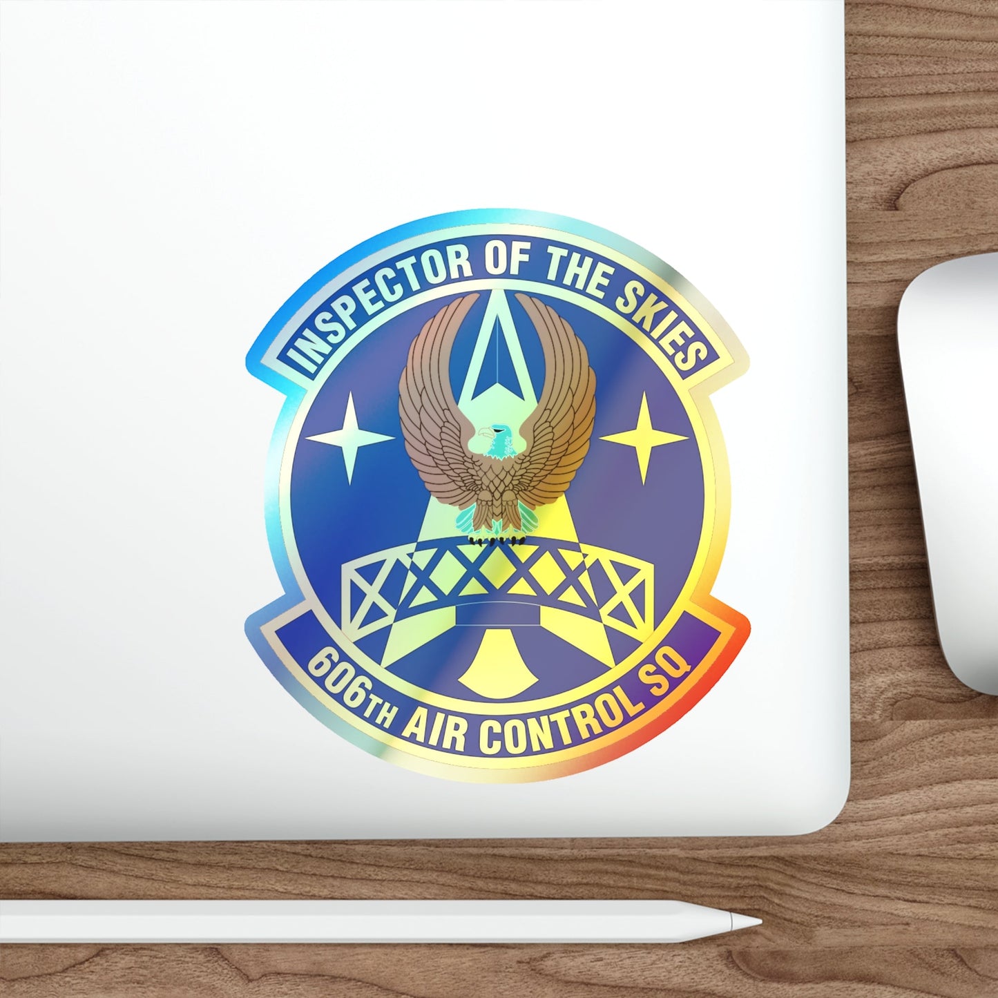 606th Air Control Squadron (U.S. Air Force) Holographic STICKER Die-Cut Vinyl Decal-The Sticker Space