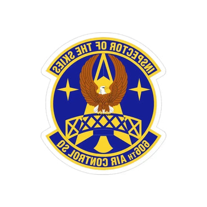 606th Air Control Squadron (U.S. Air Force) REVERSE PRINT Transparent Die-Cut STICKER 2 Inch Die-Cut Transparent - The Sticker Space
