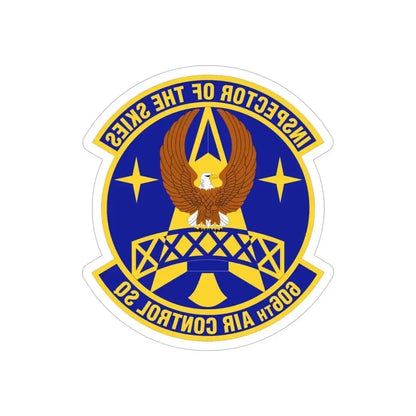 606th Air Control Squadron (U.S. Air Force) REVERSE PRINT Transparent Die-Cut STICKER 5 Inch Die-Cut Transparent - The Sticker Space