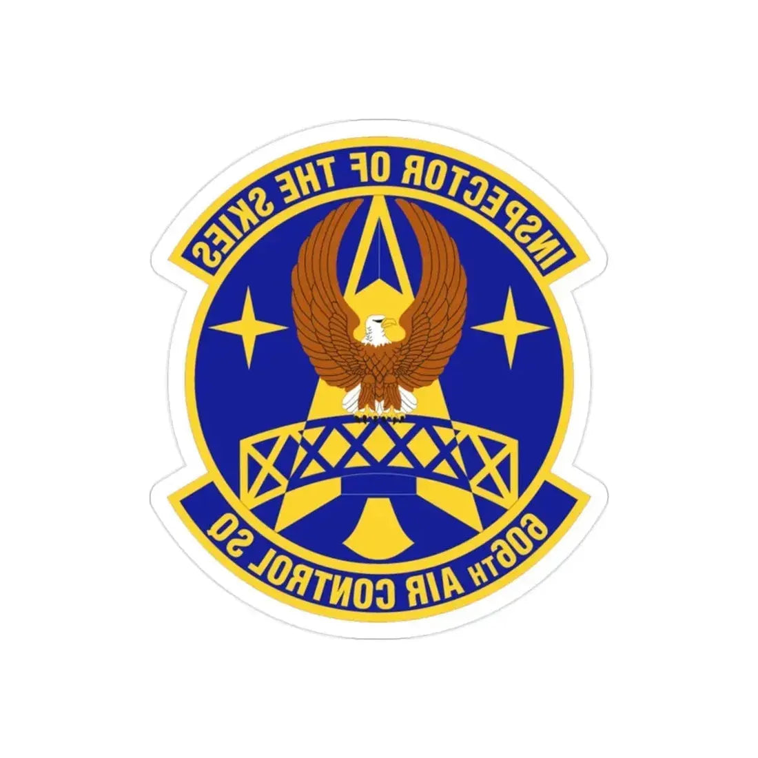 606th Air Control Squadron (U.S. Air Force) REVERSE PRINT Transparent Die-Cut STICKER - The Sticker Space