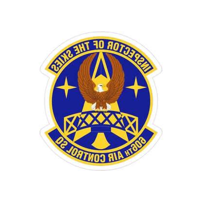 606th Air Control Squadron (U.S. Air Force) REVERSE PRINT Transparent Die-Cut STICKER - The Sticker Space