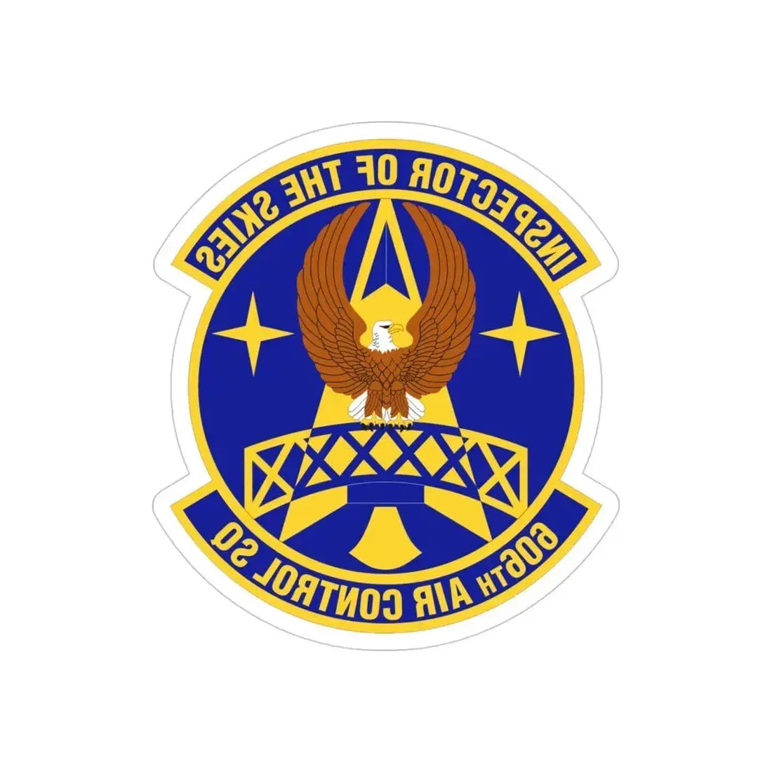606th Air Control Squadron (U.S. Air Force) REVERSE PRINT Transparent Die-Cut STICKER - The Sticker Space