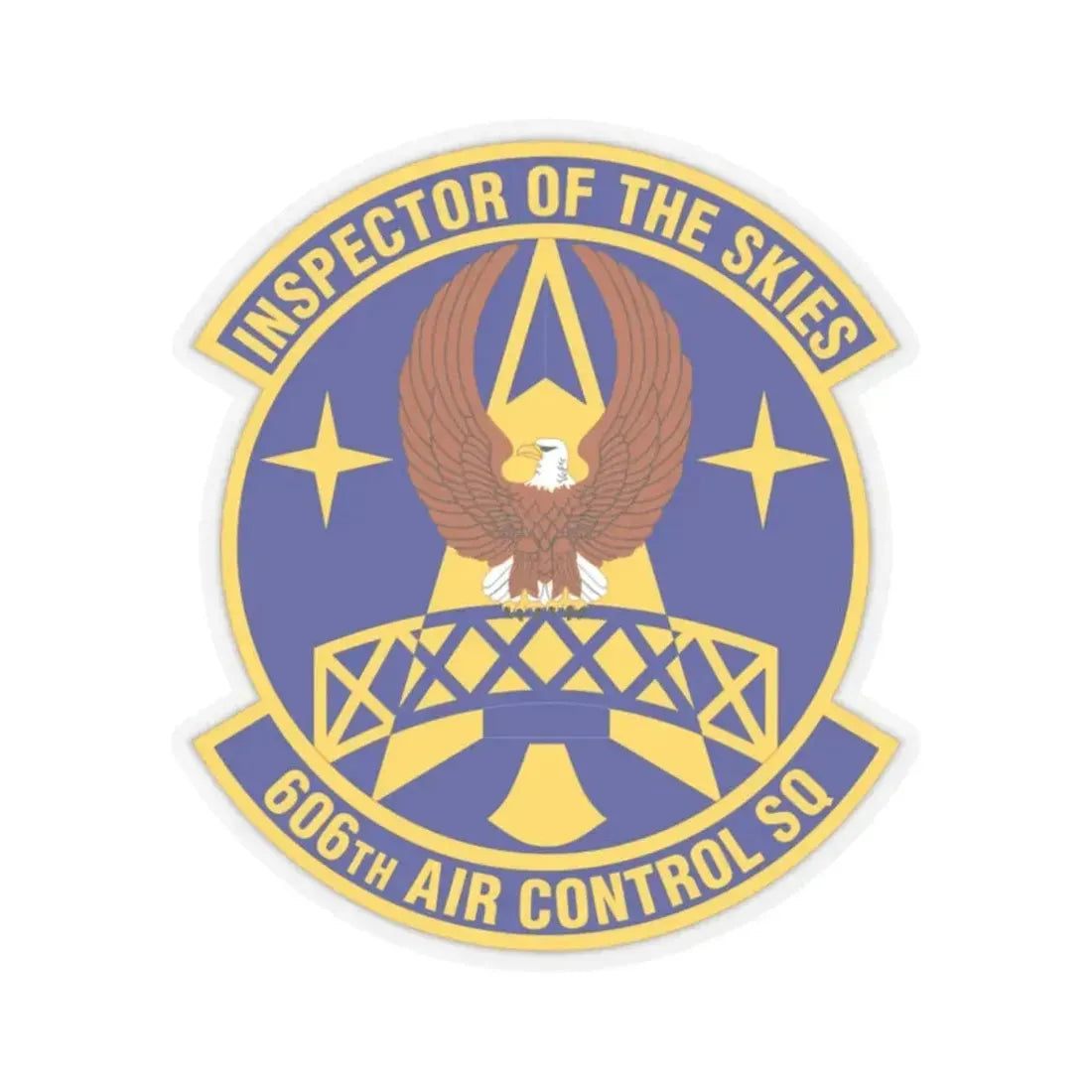 606th Air Control Squadron (U.S. Air Force) STICKER Vinyl Kiss-Cut Decal 2 Inch Transparent - The Sticker Space