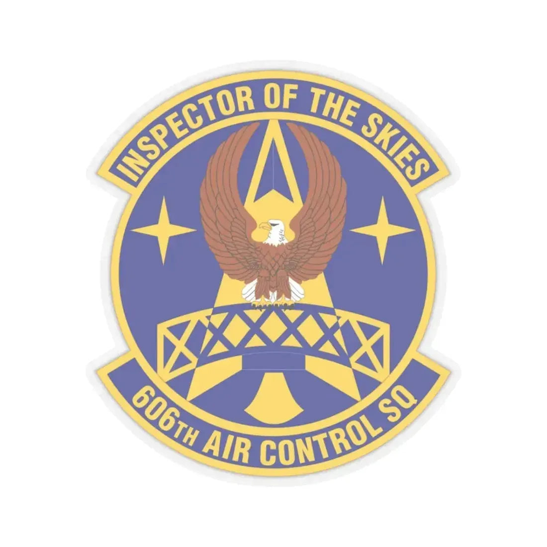 606th Air Control Squadron (U.S. Air Force) STICKER Vinyl Kiss-Cut Decal 3 Inch Transparent - The Sticker Space