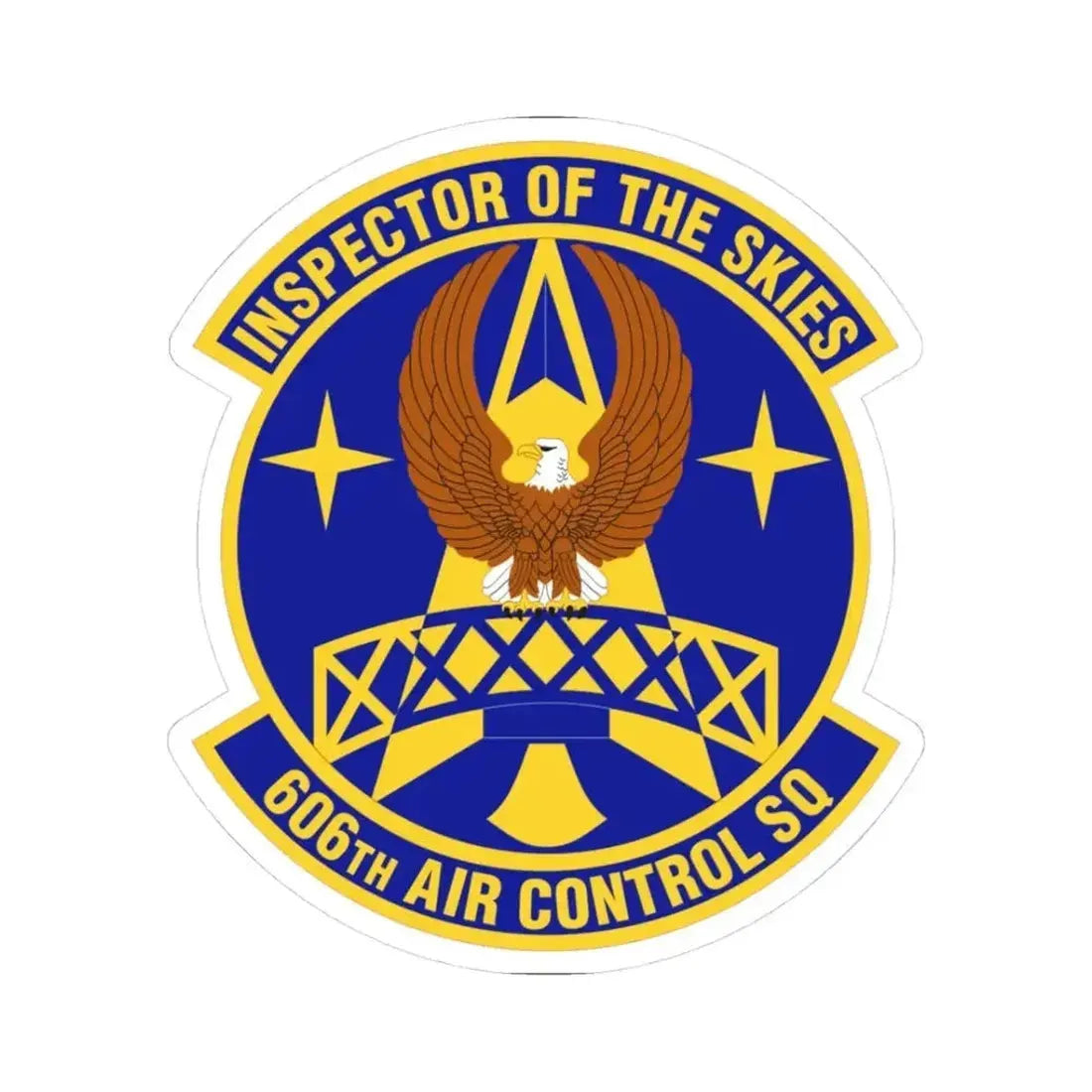 606th Air Control Squadron (U.S. Air Force) STICKER Vinyl Kiss-Cut Decal 3 Inch White - The Sticker Space