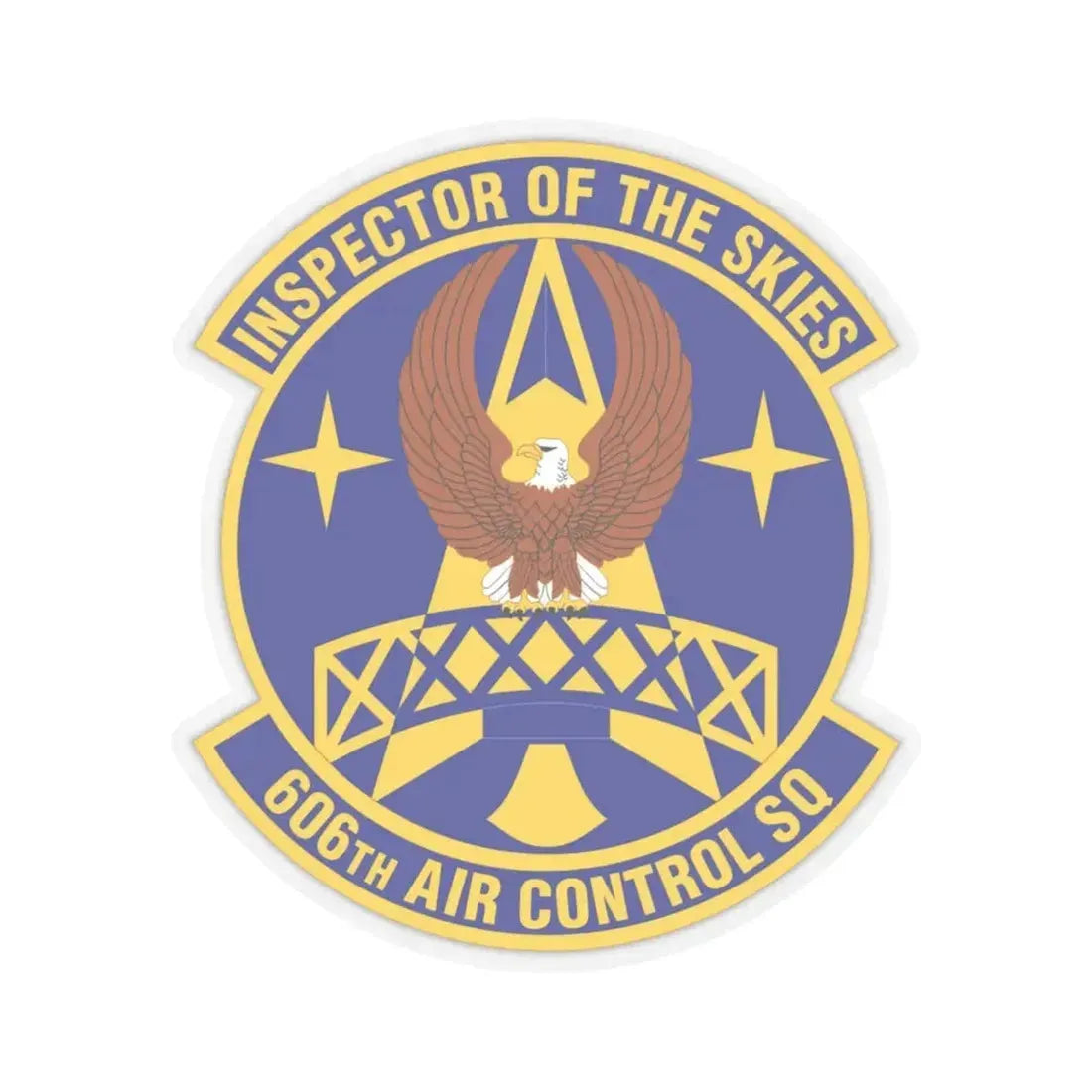 606th Air Control Squadron (U.S. Air Force) STICKER Vinyl Kiss-Cut Decal 4 Inch Transparent - The Sticker Space