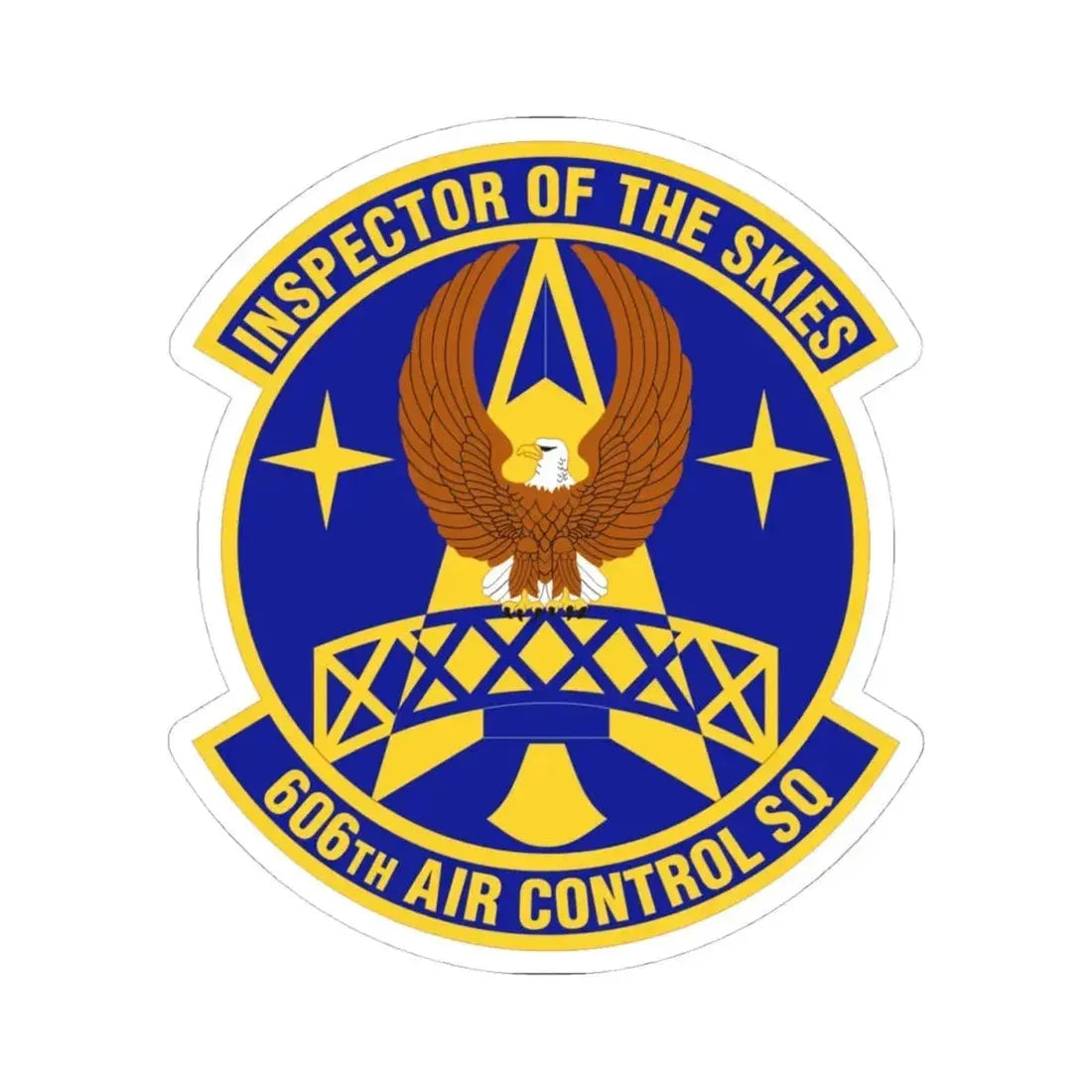 606th Air Control Squadron (U.S. Air Force) STICKER Vinyl Kiss-Cut Decal 4 Inch White - The Sticker Space