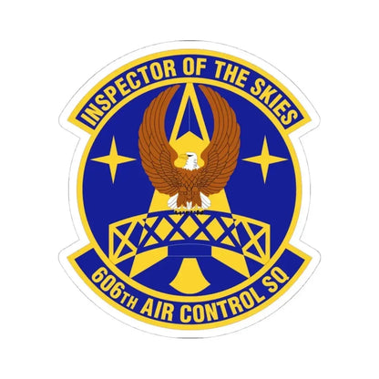 606th Air Control Squadron (U.S. Air Force) STICKER Vinyl Kiss-Cut Decal 4 Inch White - The Sticker Space