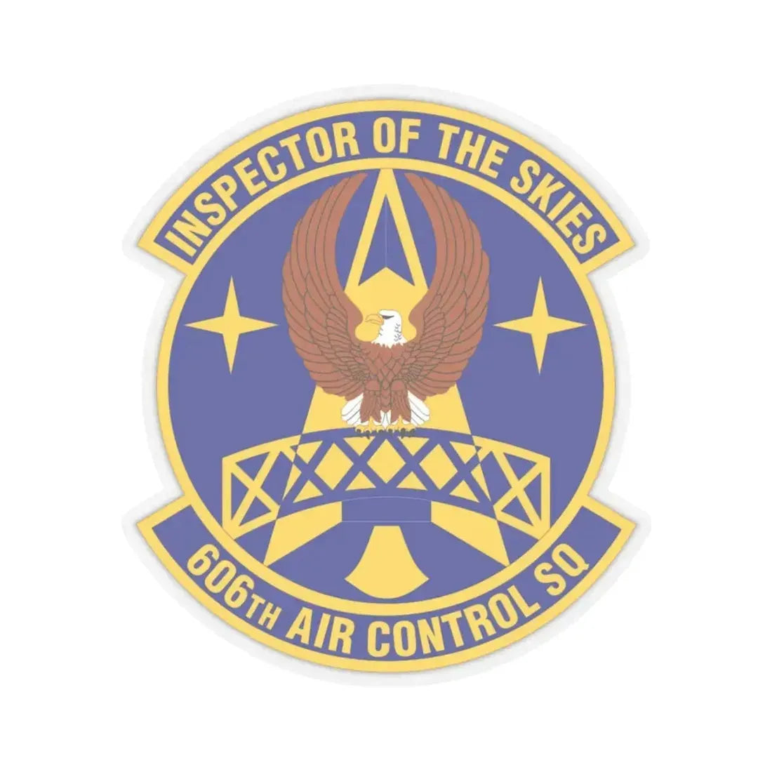 606th Air Control Squadron (U.S. Air Force) STICKER Vinyl Kiss-Cut Decal 6 Inch Transparent - The Sticker Space