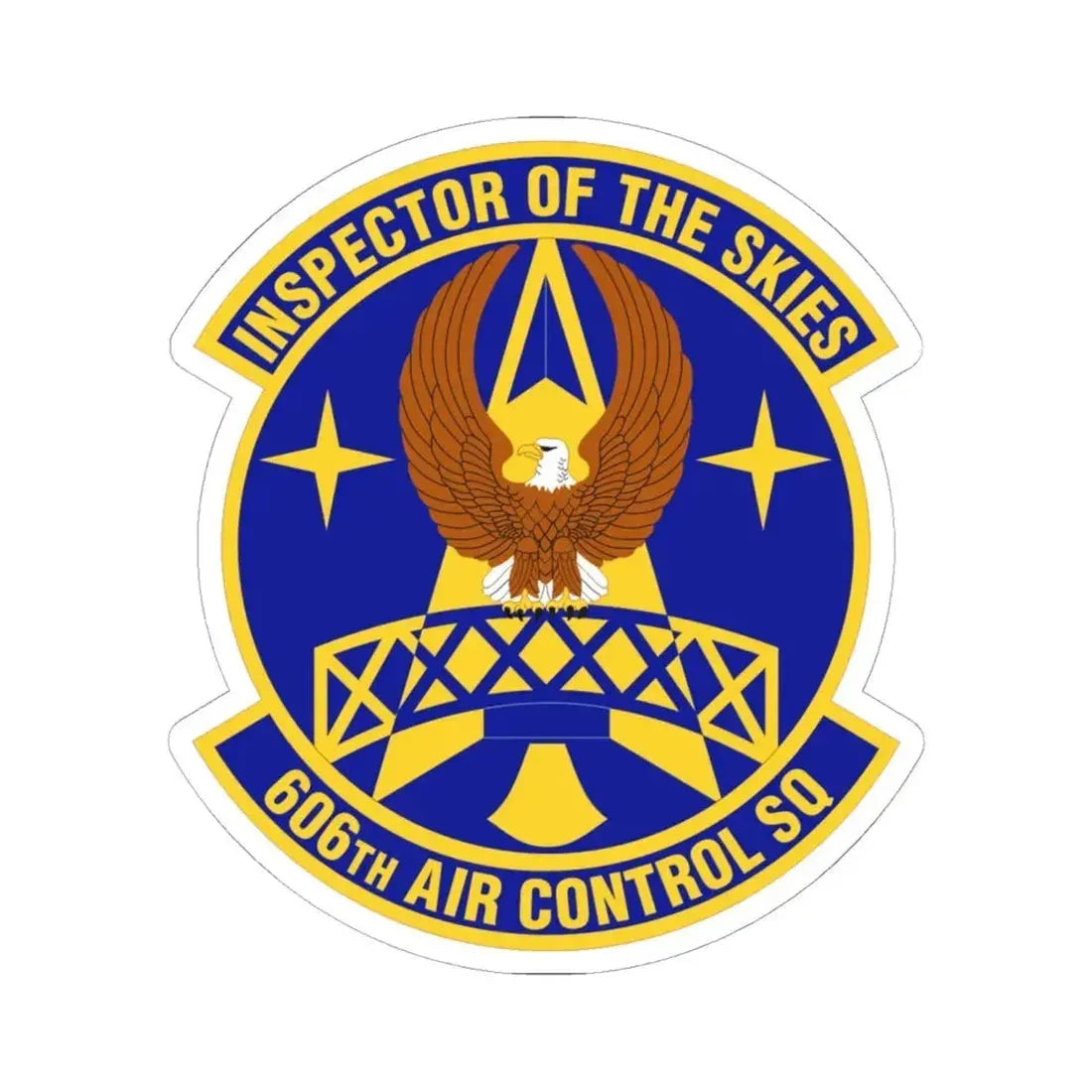 606th Air Control Squadron (U.S. Air Force) STICKER Vinyl Kiss-Cut Decal 6 Inch White - The Sticker Space