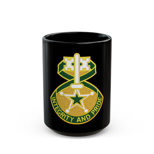 607 Military Police Battalion (U.S. Army) Black Coffee Mug-15oz-The Sticker Space