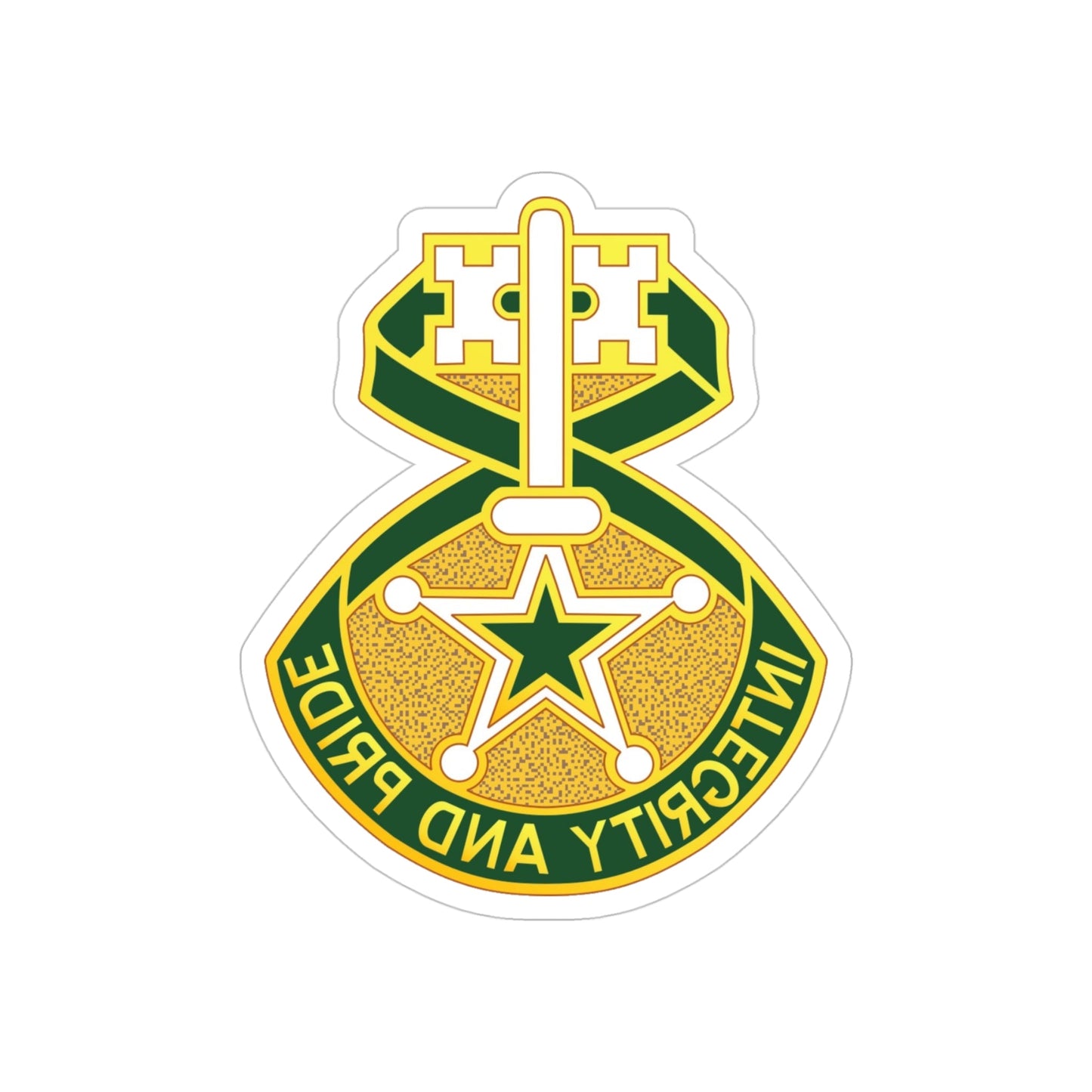 607 Military Police Battalion (U.S. Army) REVERSE PRINT Transparent STICKER-4" × 4"-The Sticker Space