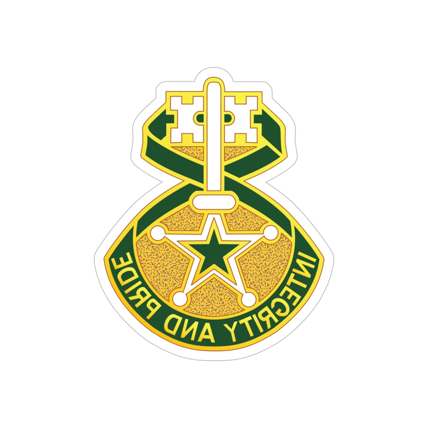 607 Military Police Battalion (U.S. Army) REVERSE PRINT Transparent STICKER-5" × 5"-The Sticker Space