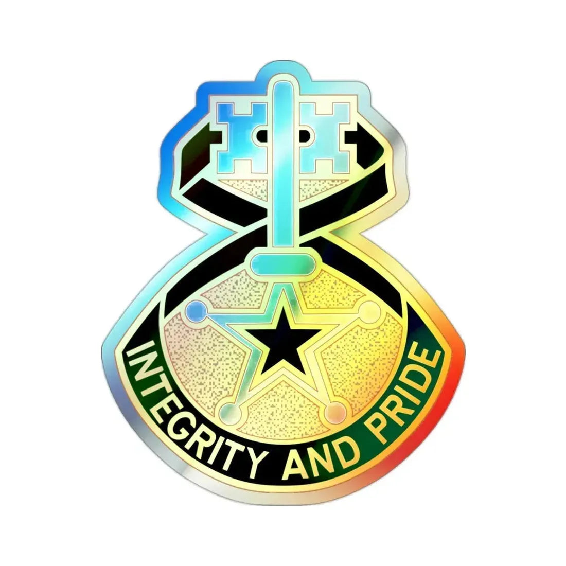 607 Military Police Battalion (U.S. Army) Holographic STICKER Die-Cut Vinyl Decal - The Sticker Space