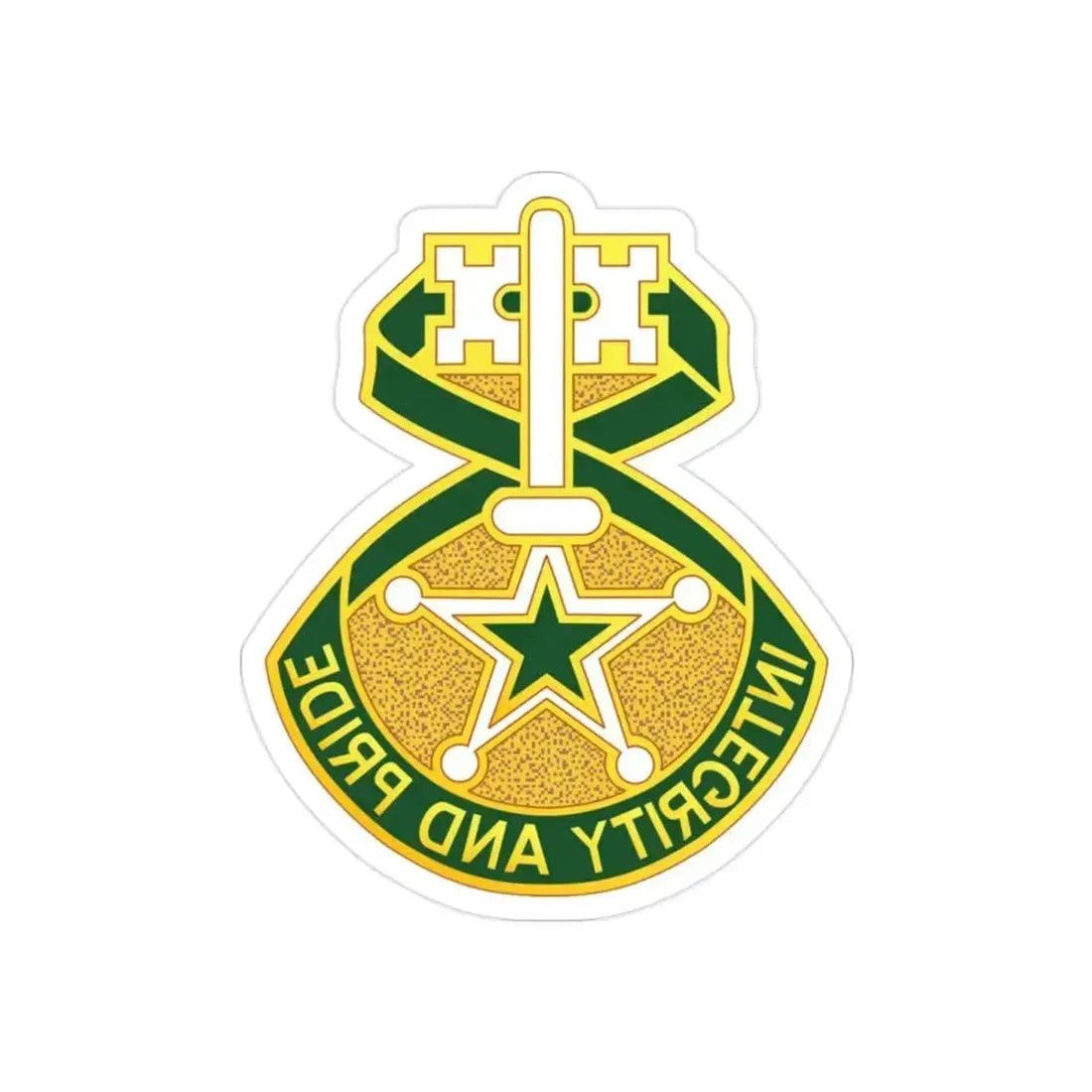 607 Military Police Battalion (U.S. Army) REVERSE PRINT Transparent Die-Cut STICKER 2 Inch Die-Cut Transparent - The Sticker Space