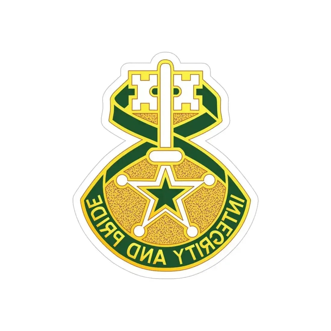 607 Military Police Battalion (U.S. Army) REVERSE PRINT Transparent Die-Cut STICKER - The Sticker Space