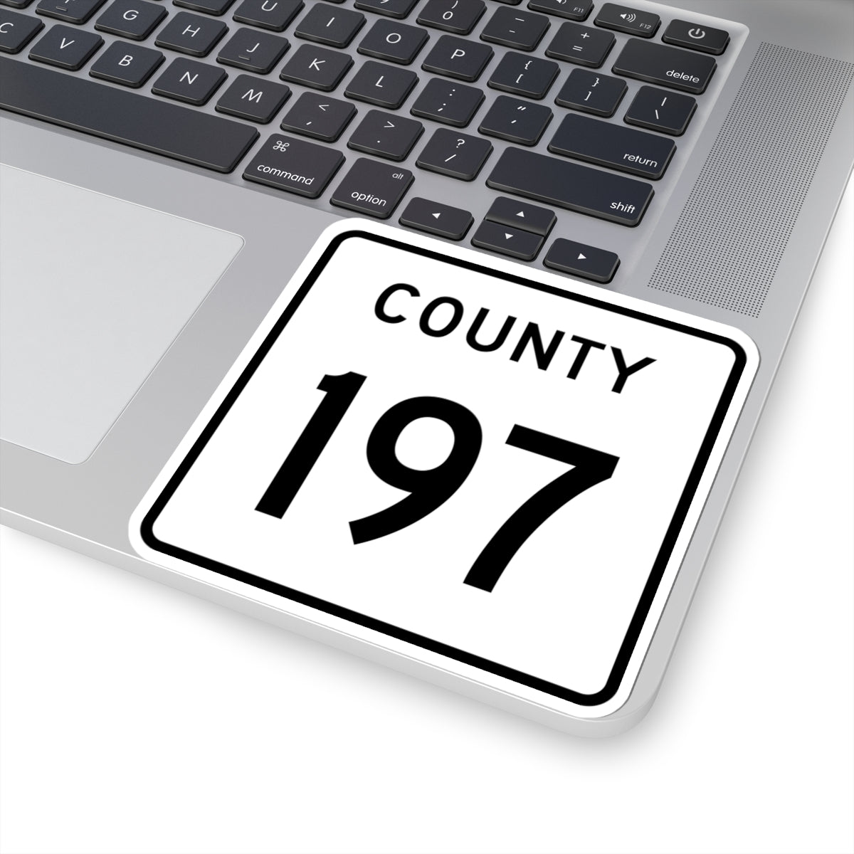 County 197 square (Minnesota) (Road Sign) STICKER Vinyl Kiss-Cut Decal