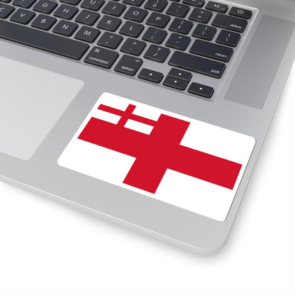 White Squadron Ensign 1702-1707 (England) STICKER Vinyl Kiss-Cut Decal