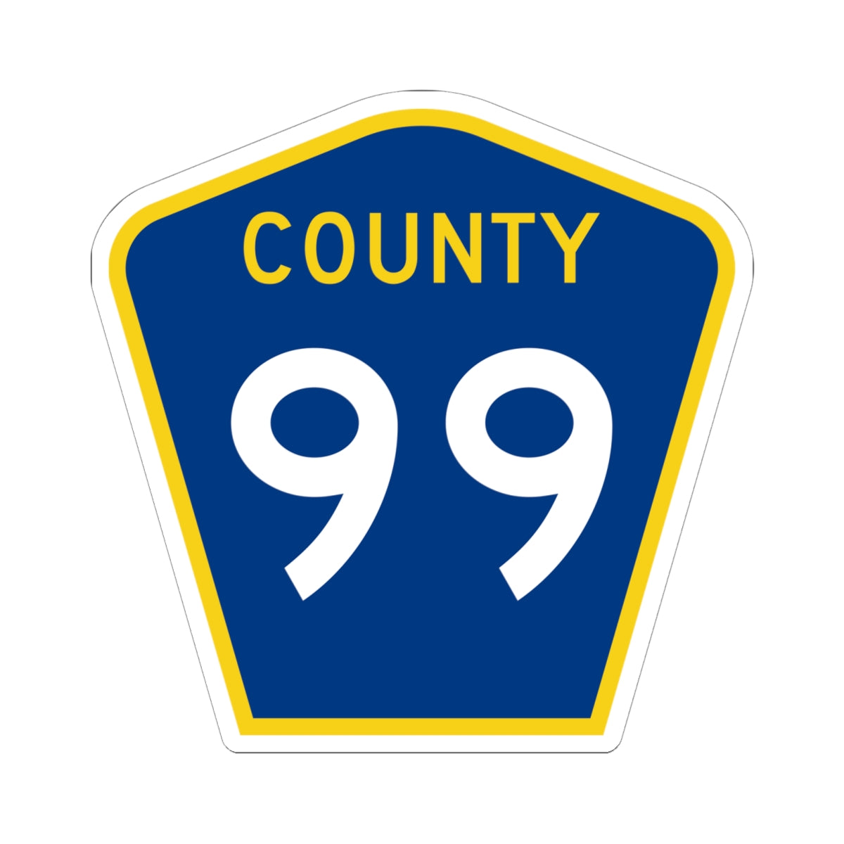 County 99 MN (Minnesota) (Road Sign) STICKER Vinyl Kiss-Cut Decal