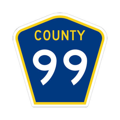 County 99 MN (Minnesota) (Road Sign) STICKER Vinyl Kiss-Cut Decal