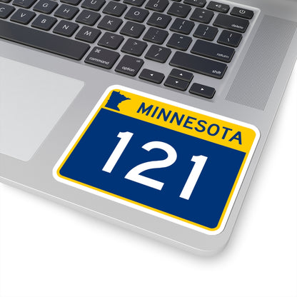 MN-121 wide (Minnesota) (Road Sign) STICKER Vinyl Kiss-Cut Decal