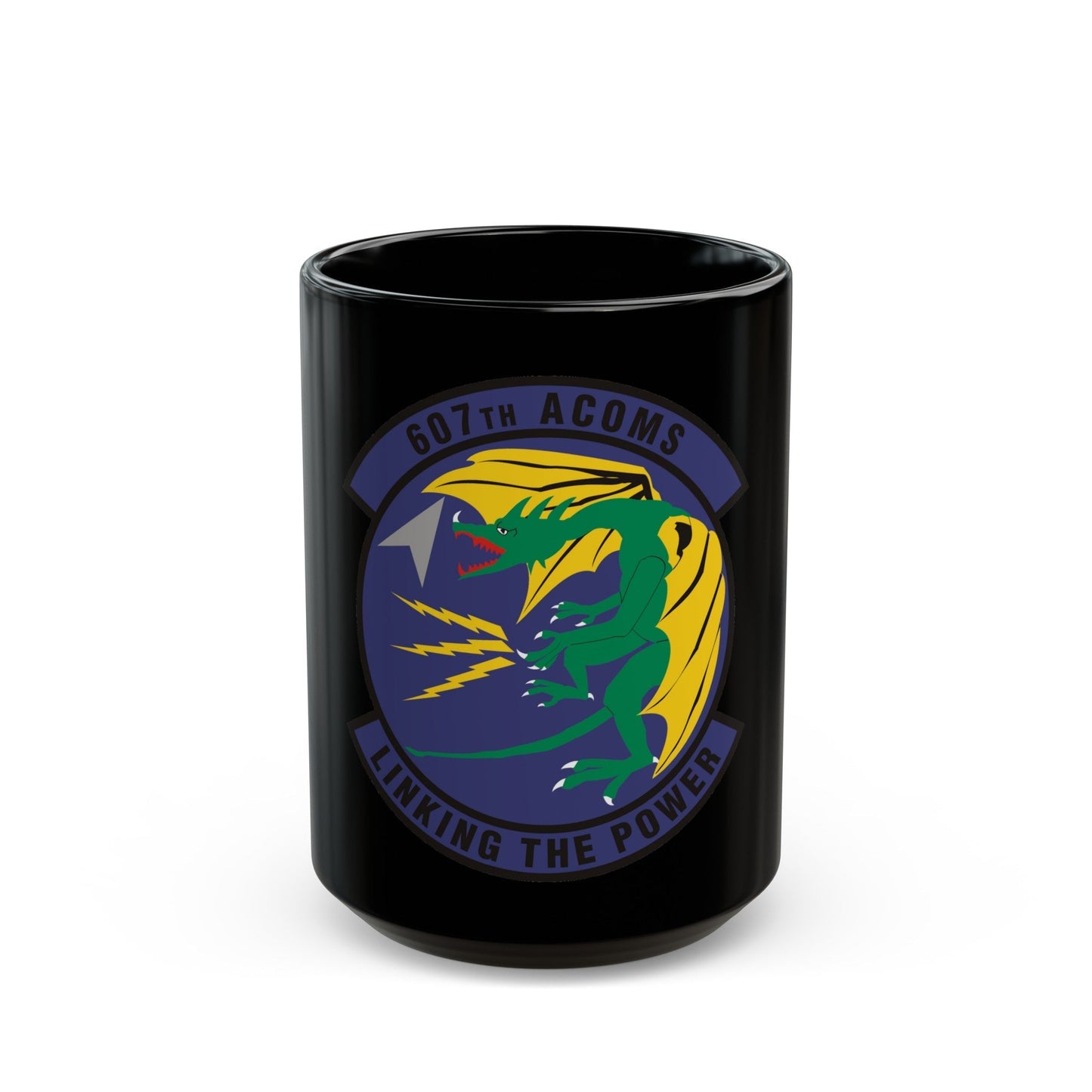 607th Air Communications Squadron (U.S. Air Force) Black Coffee Mug-15oz-The Sticker Space