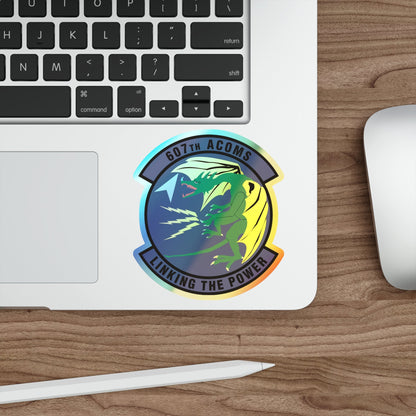 607th Air Communications Squadron (U.S. Air Force) Holographic STICKER Die-Cut Vinyl Decal-The Sticker Space