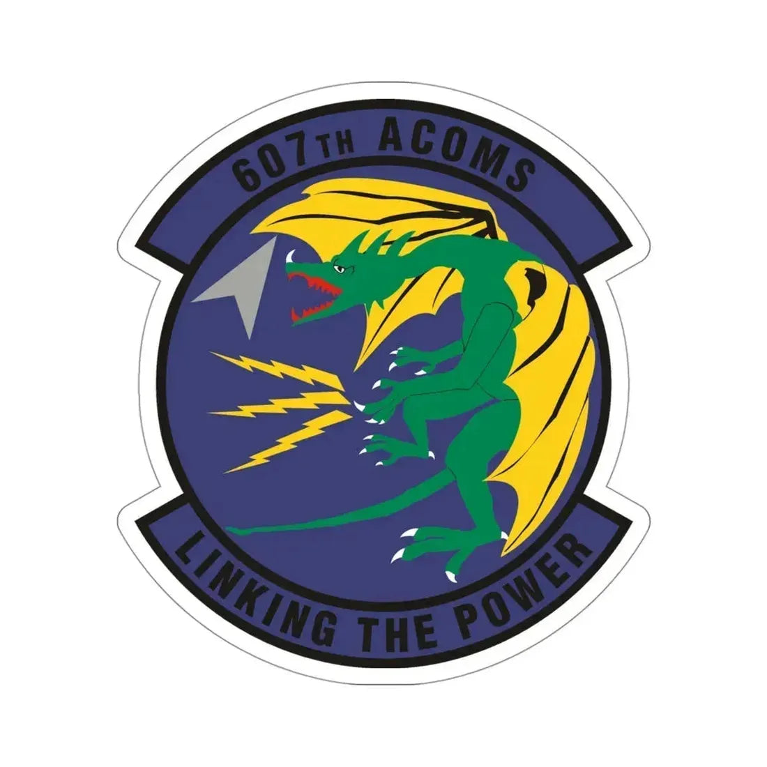 607th Air Communications Squadron (U.S. Air Force) STICKER Vinyl Die-Cut Decal 4 Inch - The Sticker Space
