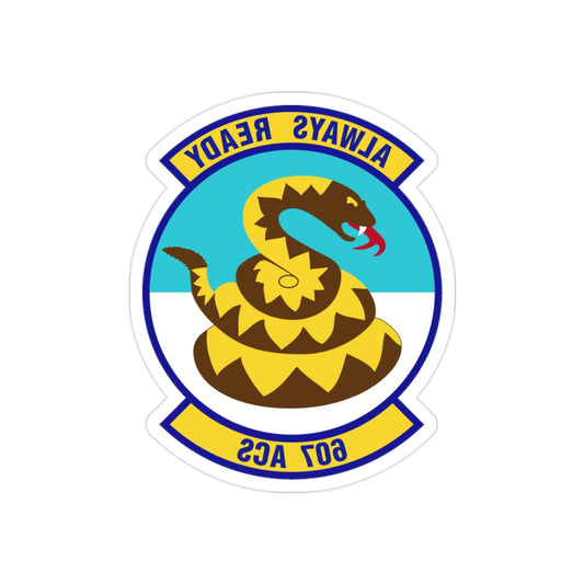 607th Air Control Squadron (U.S. Air Force) REVERSE PRINT Transparent STICKER-2 Inch-The Sticker Space