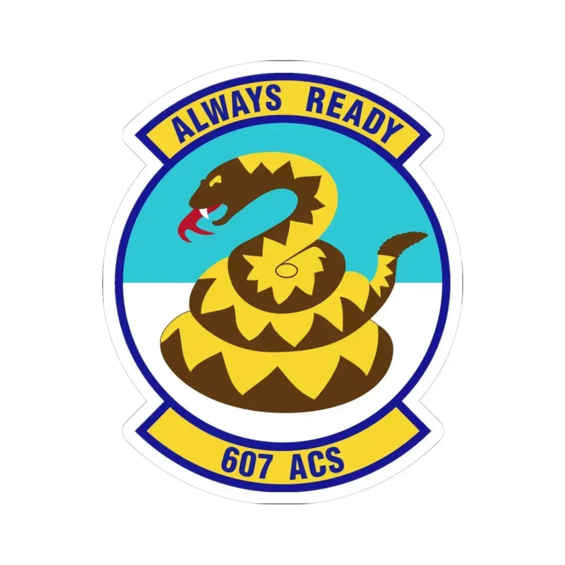 607th Air Control Squadron (U.S. Air Force) STICKER Vinyl Kiss-Cut Decal 3 Inch White - The Sticker Space