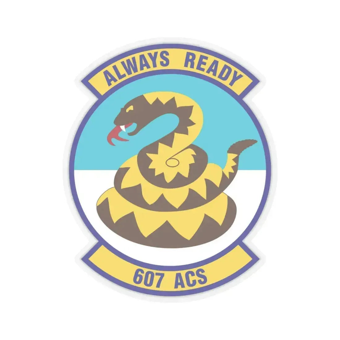 607th Air Control Squadron (U.S. Air Force) STICKER Vinyl Kiss-Cut Decal 6 Inch Transparent - The Sticker Space