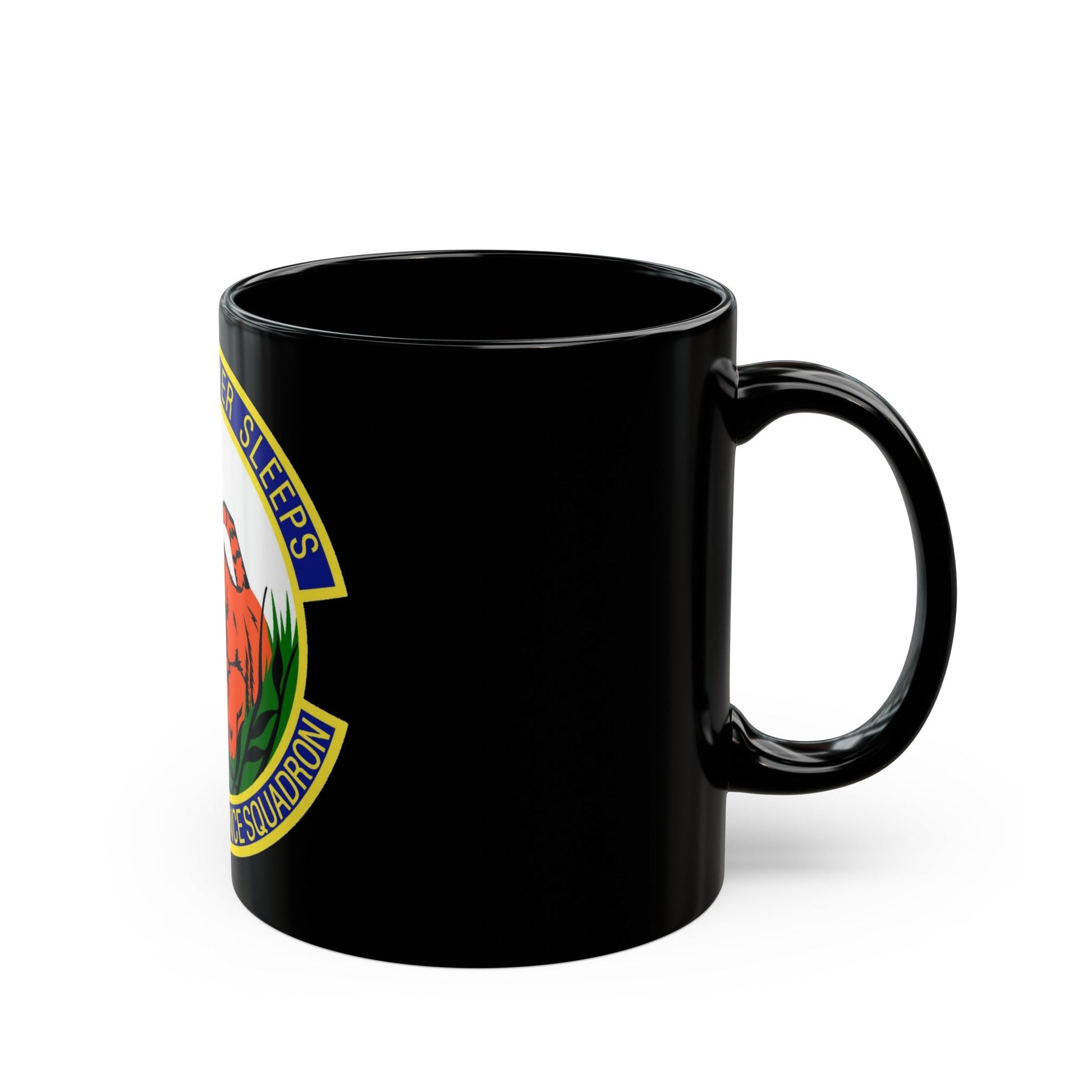 607th Air Intelligence Squadron (U.S. Air Force) Black Coffee Mug-The Sticker Space