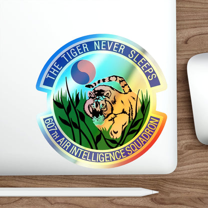 607th Air Intelligence Squadron (U.S. Air Force) Holographic STICKER Die-Cut Vinyl Decal-The Sticker Space