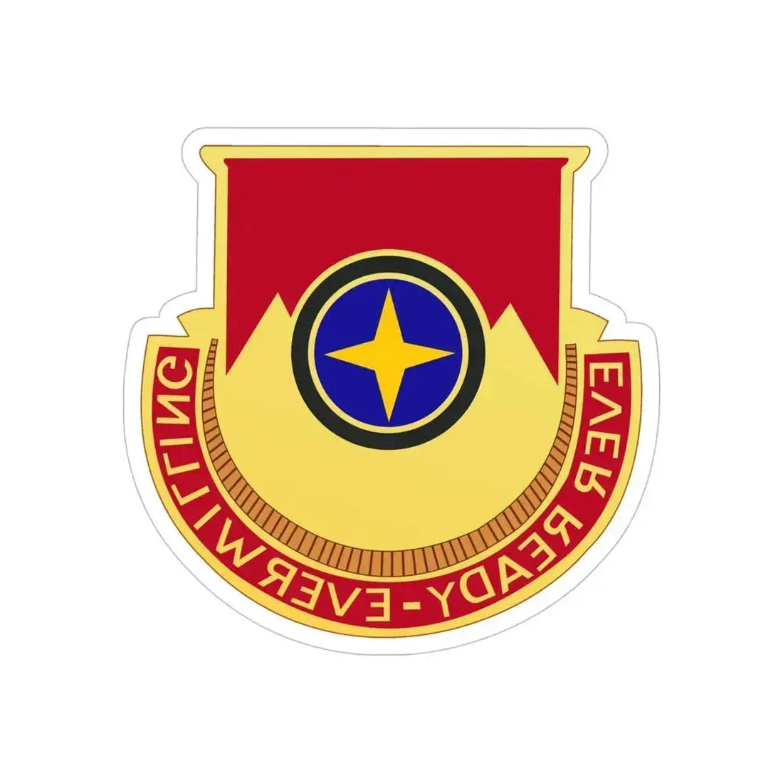 607th Armored Field Artillery Battalion (U.S. Army) REVERSE PRINT Transparent Die-Cut STICKER 6 Inch Die-Cut Transparent - The Sticker Space