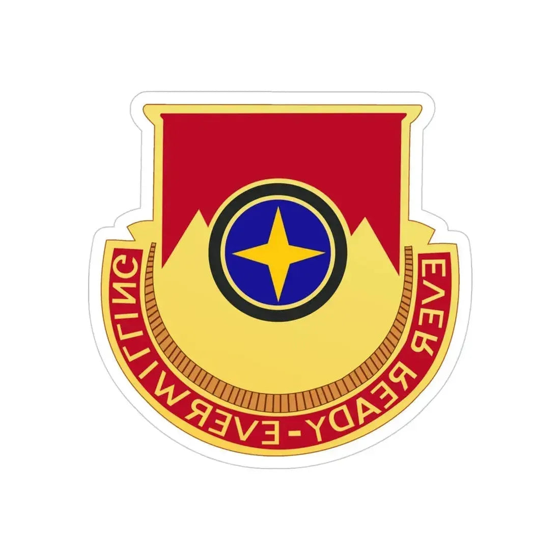 607th Armored Field Artillery Battalion (U.S. Army) REVERSE PRINT Transparent Die-Cut STICKER - The Sticker Space